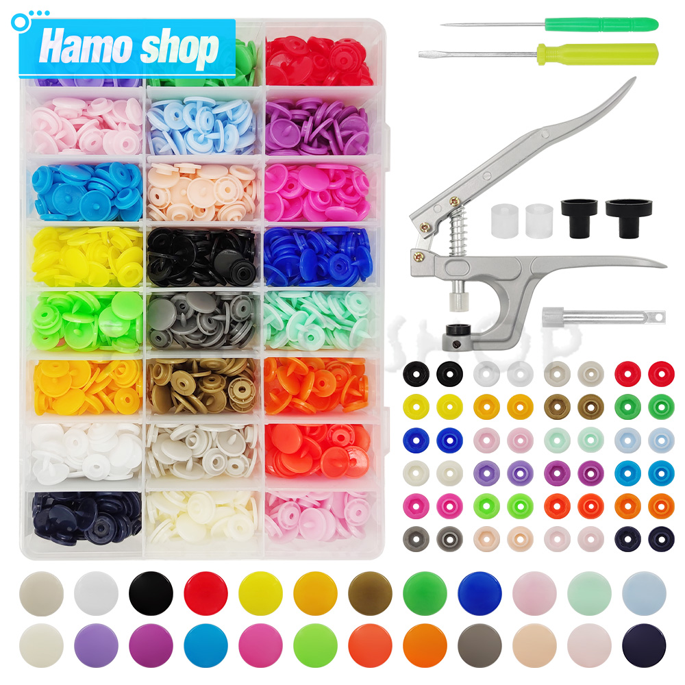 Snap Fastener Set - Пластиковые застежки, плоскогубцы, комплект T5, смоляная