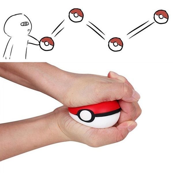 Pokeball Cosplay Prop - Эластичный пенопластовый мяч-покебол для снятия стресса,