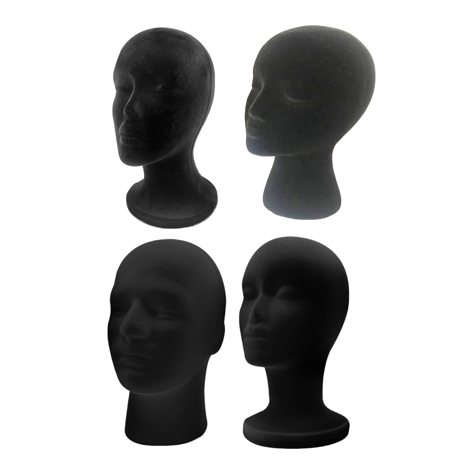 Cosplay Prop Foam - Черная голова манекена из пенопласта, бархатный