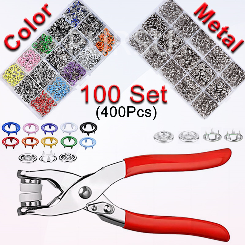 100 комплектов плоскогубцев, а – обзор и цена Snap Fastener Set